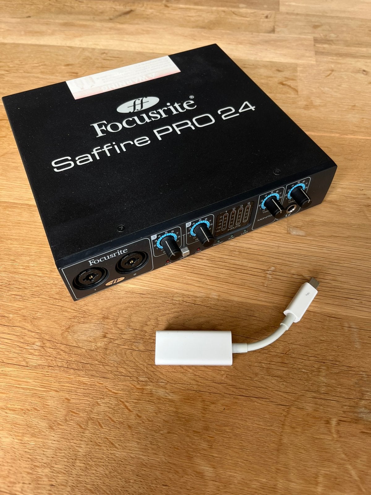Apple Thunderbolt FireWire Adapter + Focusrite Saffire PRO24, Computers en Software, Pc- en Netwerkkabels, Gebruikt, Ophalen of Verzenden