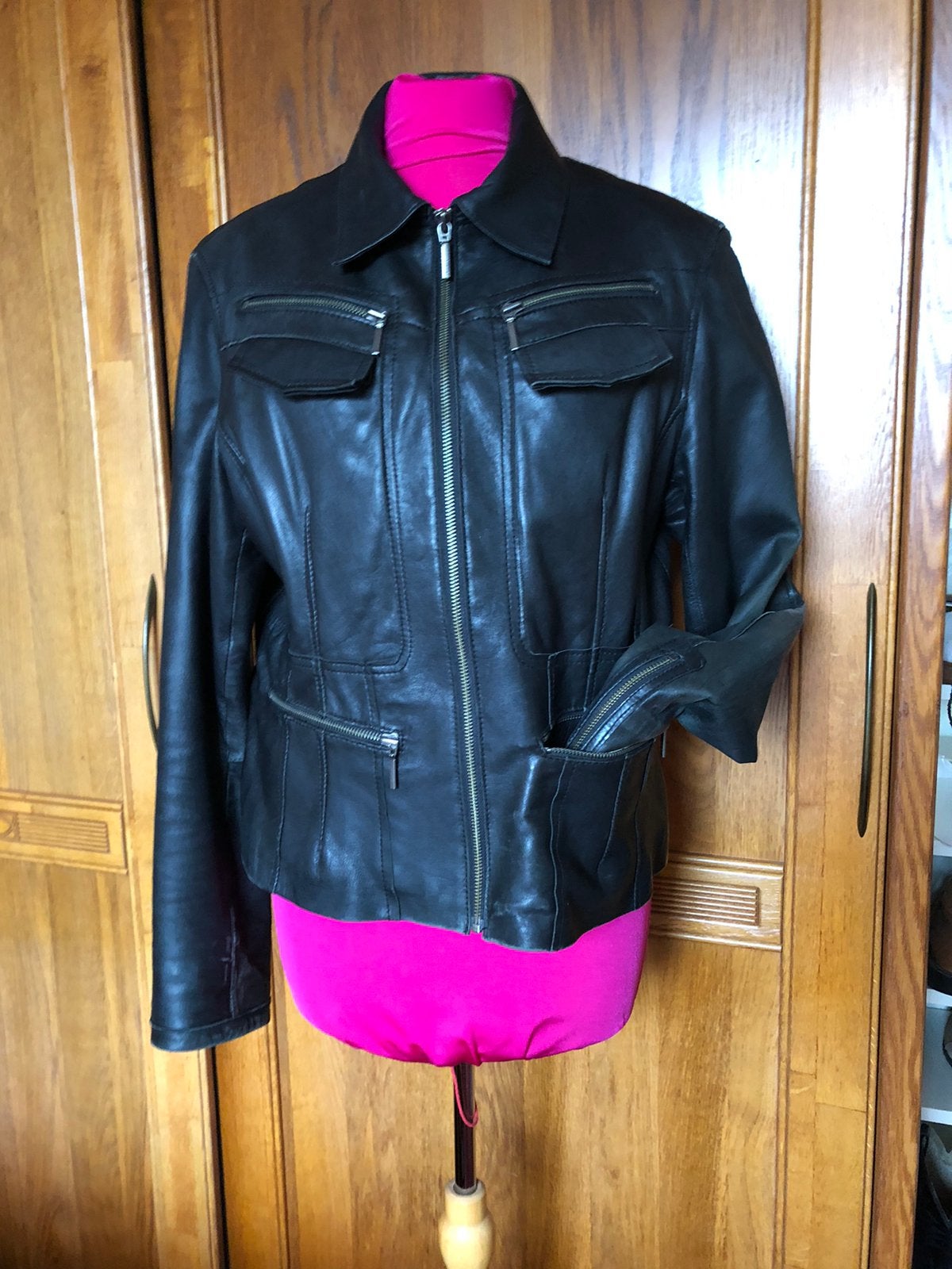 Arma leren jasje., Kleding | Dames, Ophalen of Verzenden, Gedragen, Maat 42/44 (L), Zwart