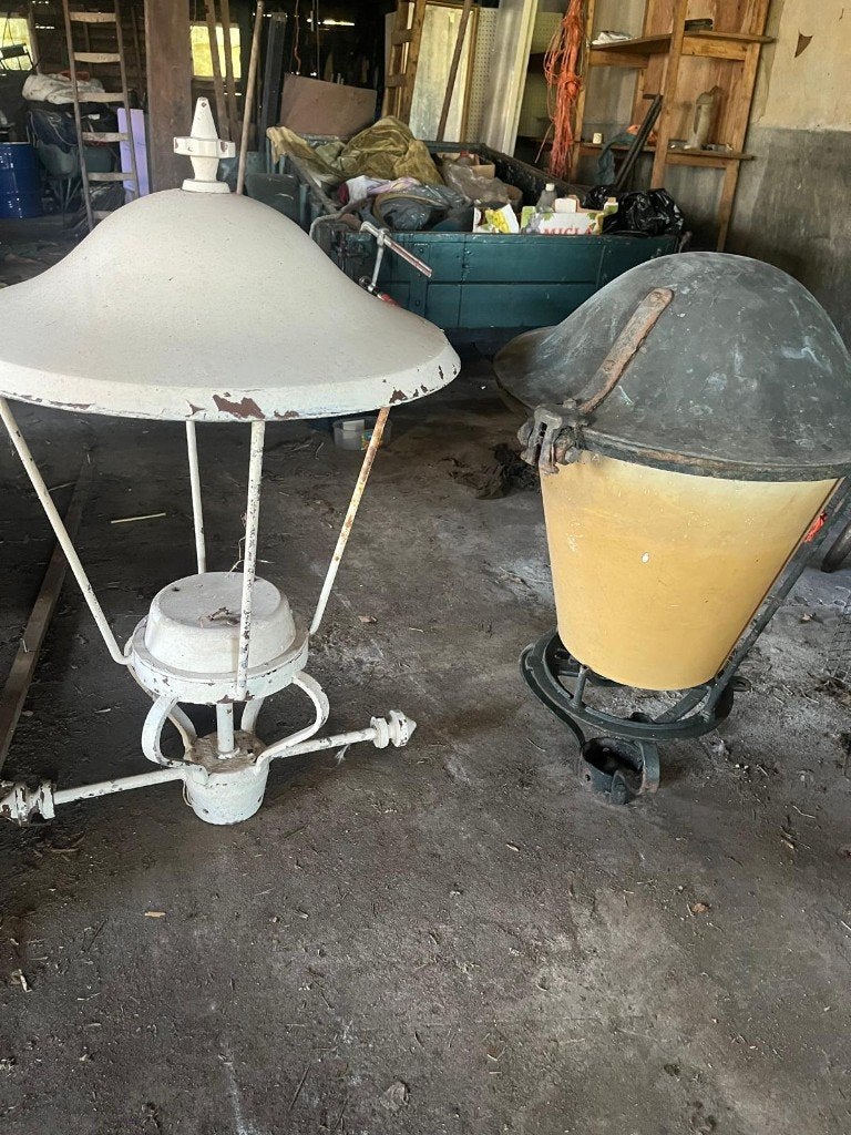 Antieke gietijzeren lantaarnpaal., Ophalen, Gebruikt, Staande lamp, Netvoeding