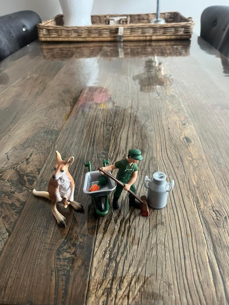 Schleich set kangaroe incl acc, Ophalen of Verzenden, Zo goed als nieuw