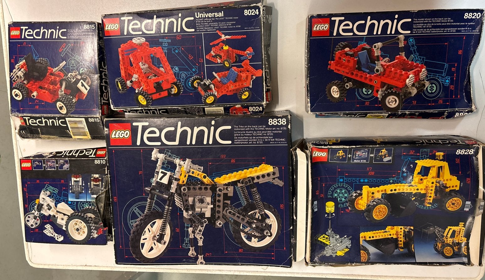 Vintage LEGO Technic sets (6 stuks) jaren 80/90., Ophalen of Verzenden, Gebruikt, Jongen of Meisje