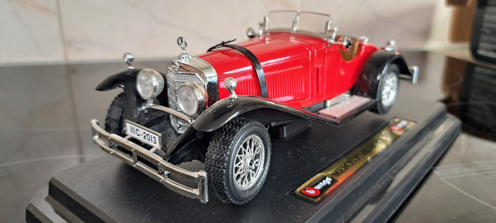 Burago Mercedes-Benz SSK 1928 schaalmodel, Hobby en Vrije tijd, Ophalen of Verzenden, Nieuw, Auto, Bburago