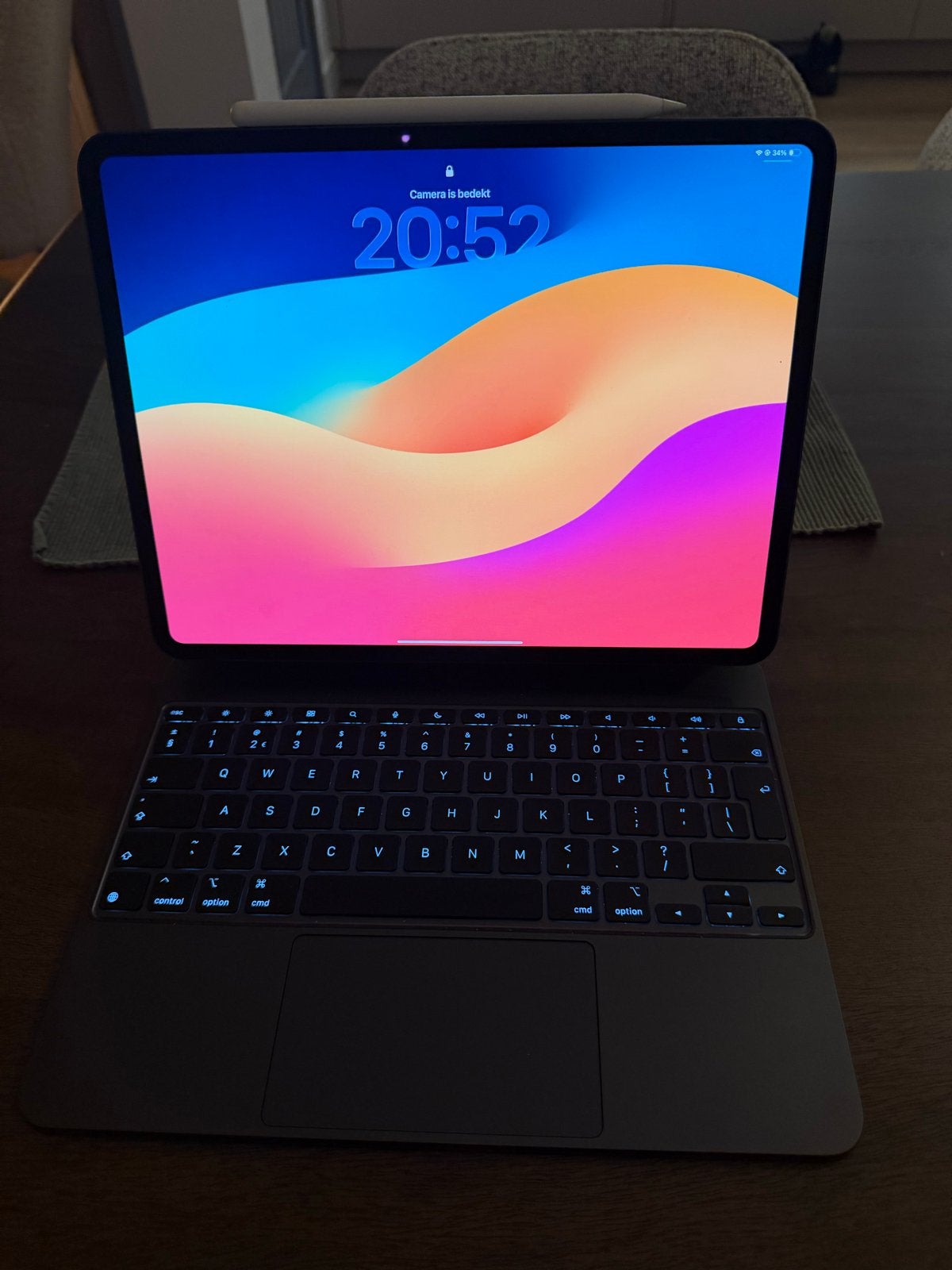 iPad Pro 13" (2024) 256GB Wifi Zwart + Magic Keyboard + Penc, Ophalen, 13 inch of meer, Zwart, Zo goed als nieuw