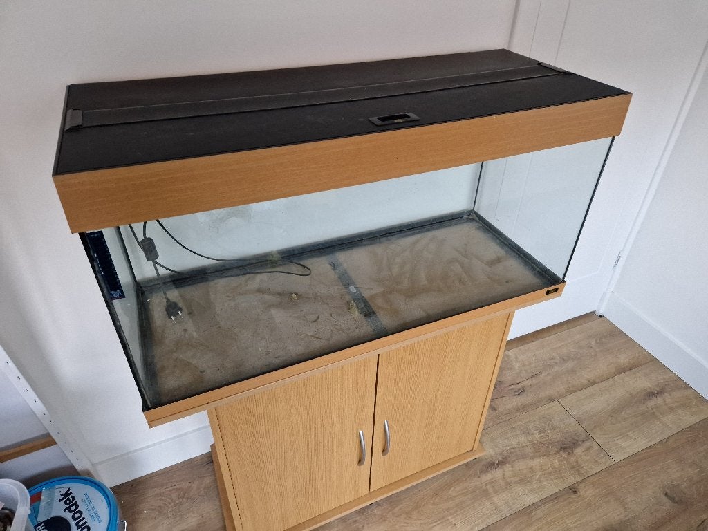 Aquarium 1 meter met kast, Ophalen, Gebruikt, Juwel, Inclusief deksel