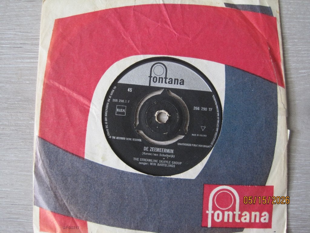 Streamline Skiffle Group  -  De zeemeermin, Voor 1960, 7 inch, Single, Ophalen of Verzenden