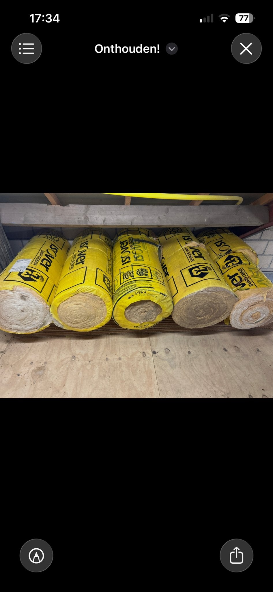 Isolatie Glaswol Rollen - Saint-Gobain Isover, Doe-het-zelf en Verbouw, Ophalen, 12 cm of meer, Nieuw, 15 m² of meer