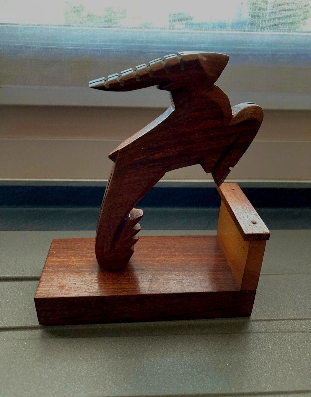 Prachtige vintage Art Deco houten boekensteun gems Frankrijk, Ophalen of Verzenden