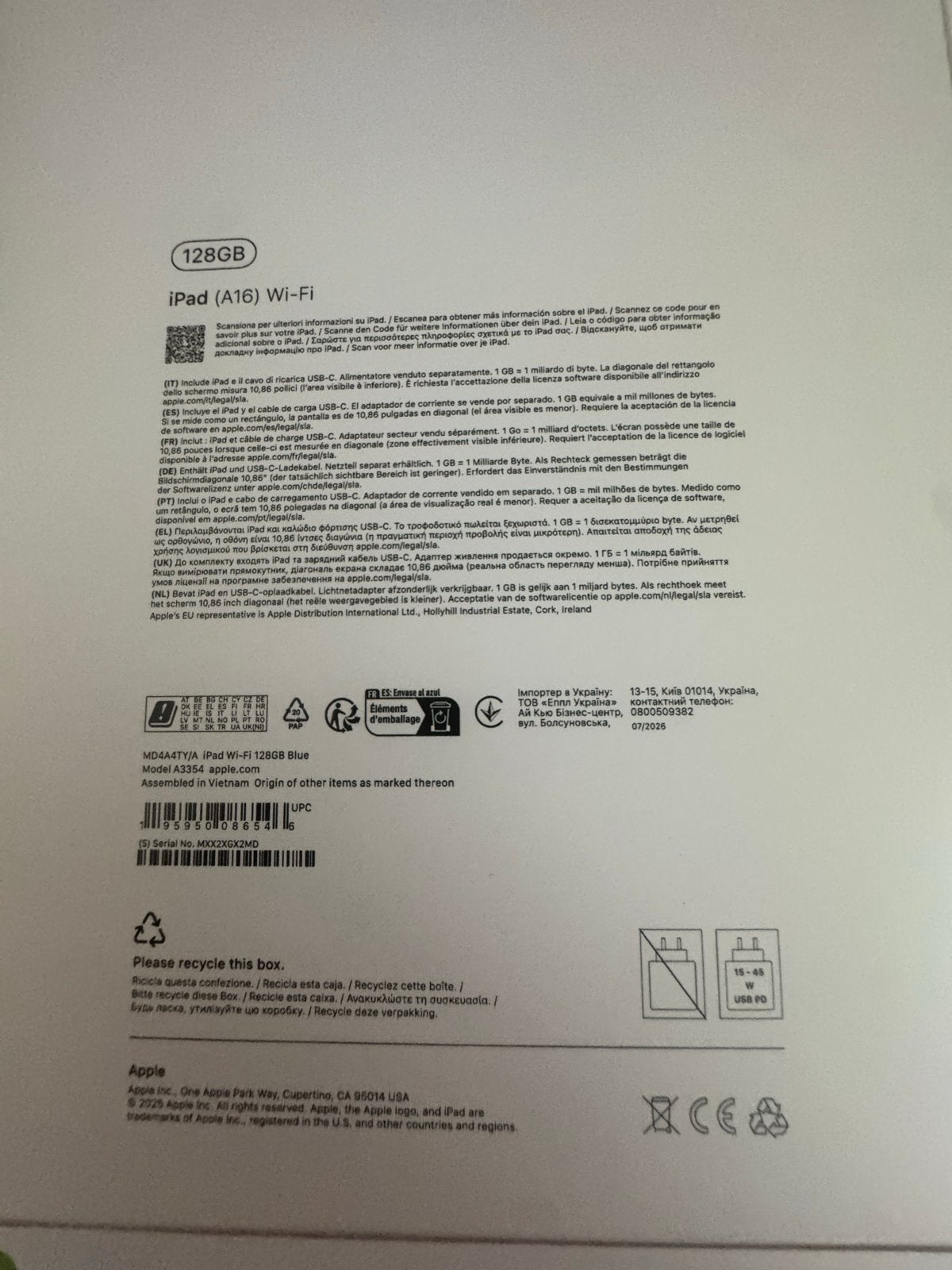 Apple iPad (A16) 128GB Wi-Fi - Nieuw in doos, Computers en Software, Apple iPads, Nieuw, Ophalen of Verzenden, 128 GB, Wi-Fi
