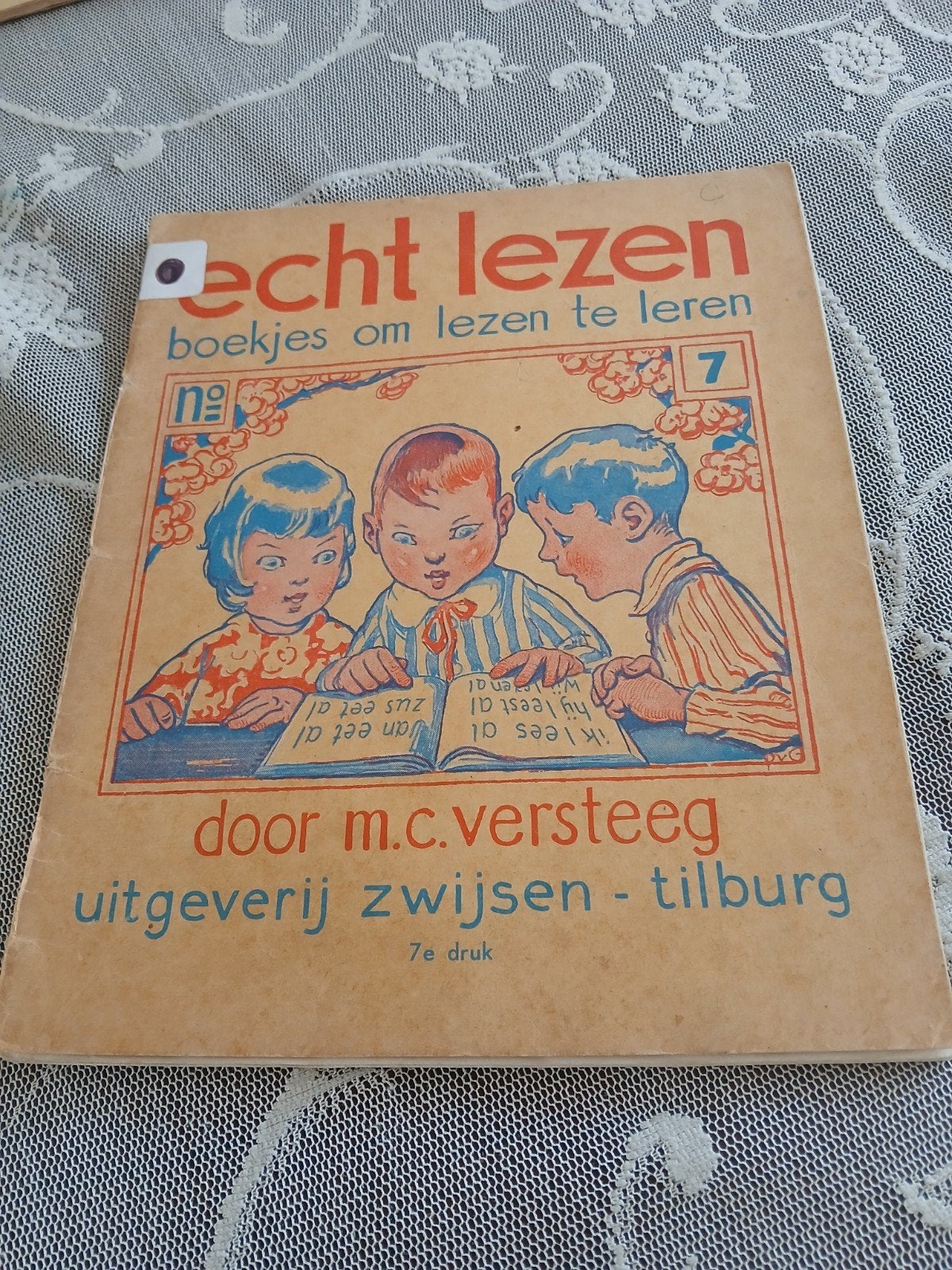 Boekje echt lezen - leren lezen 1959 M.C. Versteeg ., Gelezen, Ophalen of Verzenden, M.C.Versteeg, Nederlands