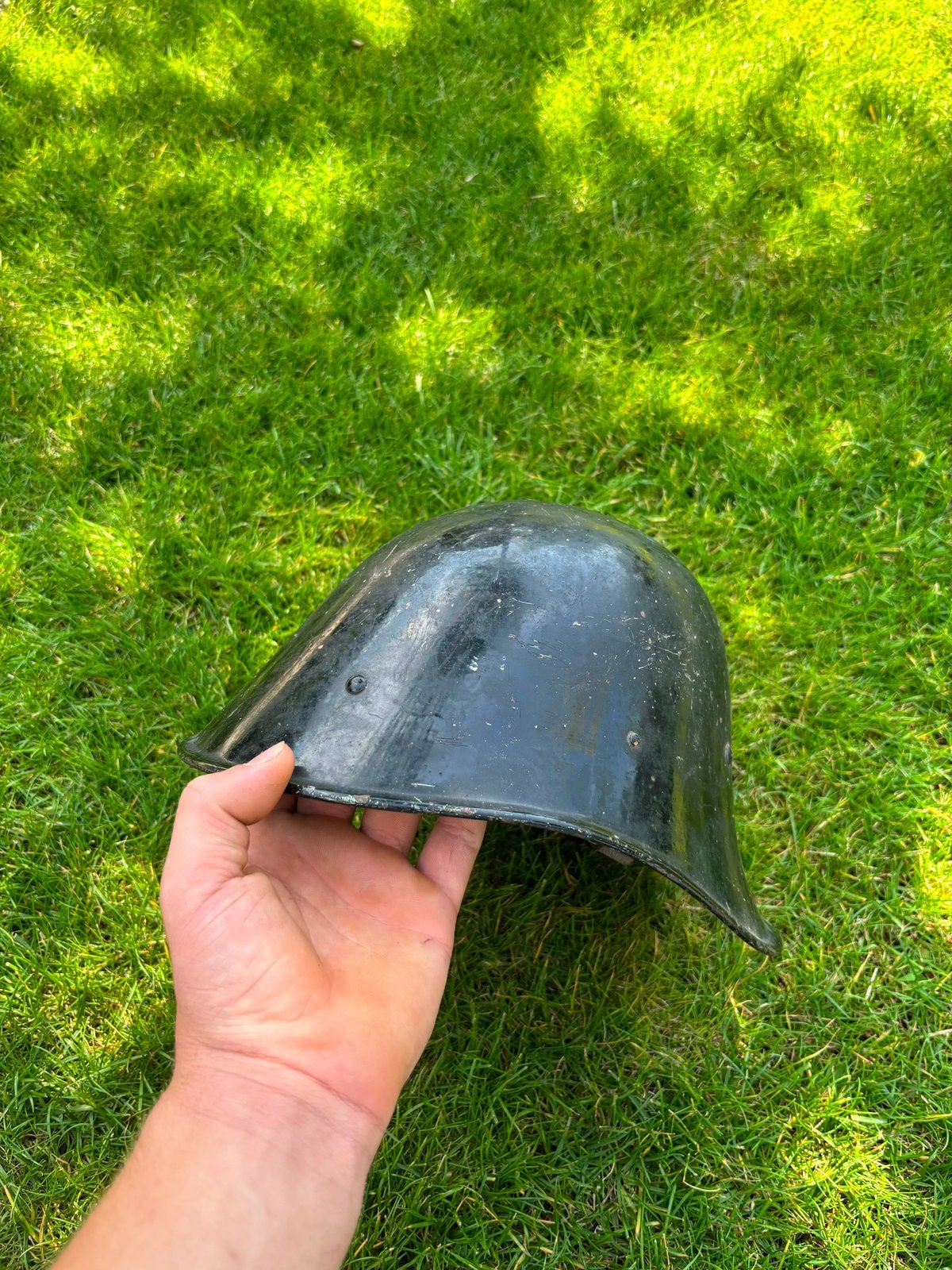 Nederlandse wo2 helm op naam, Verzamelen, Militaria | Tweede Wereldoorlog, Ophalen of Verzenden, Nederland, Helm of Baret