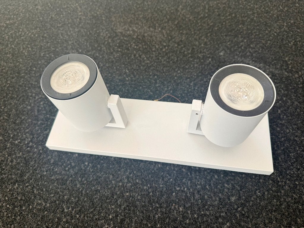Philips Hue- Argenta 2-lichts spotbalk, Metaal of Aluminium, Ophalen of Verzenden, Zo goed als nieuw, Modern