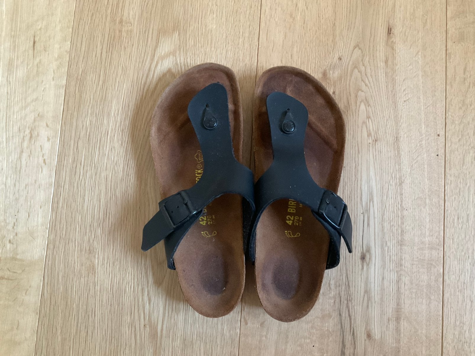 Birkenstock 42 zwart, Ophalen of Verzenden, Gedragen, Zwart
