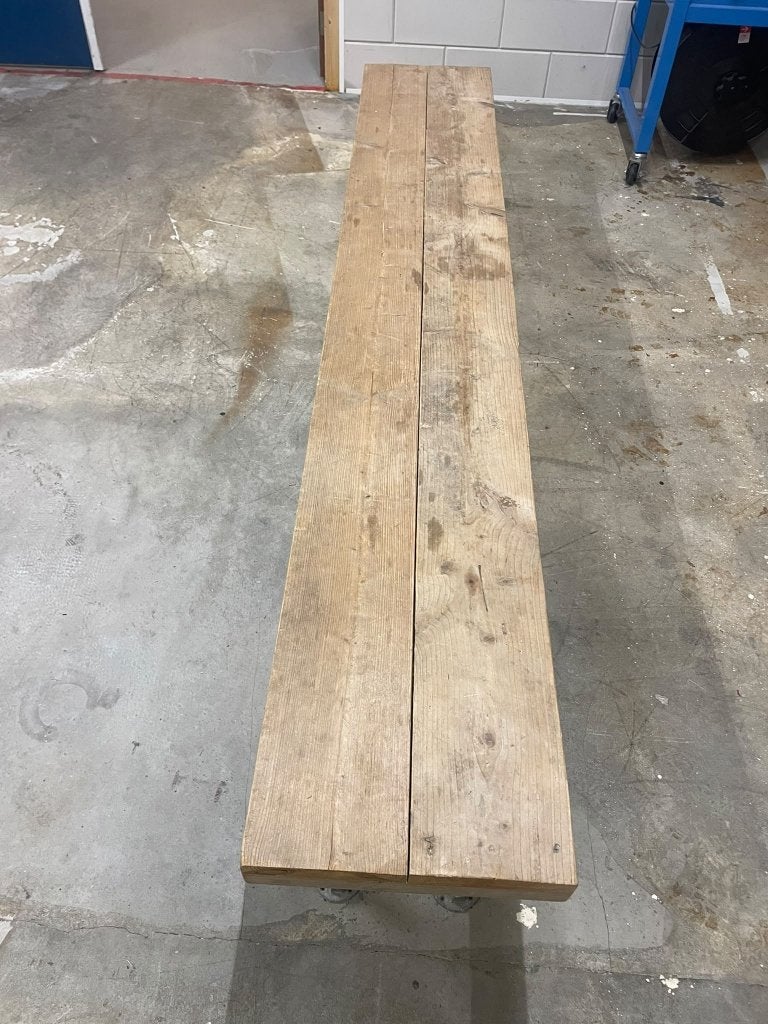 Steigerbuis zitbank 240 cm, Ophalen, Gebruikt, Minder dan 75 cm, Rechte bank