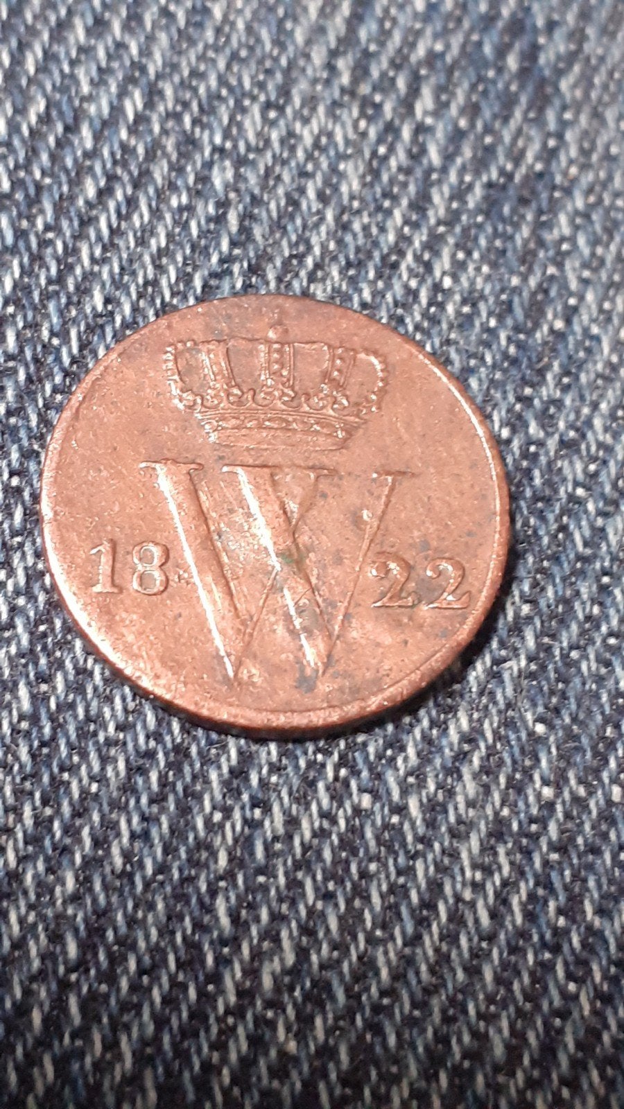 Halve Cent 1822 - Koning Willem I, Ophalen of Verzenden, Koning Willem I, Overige waardes