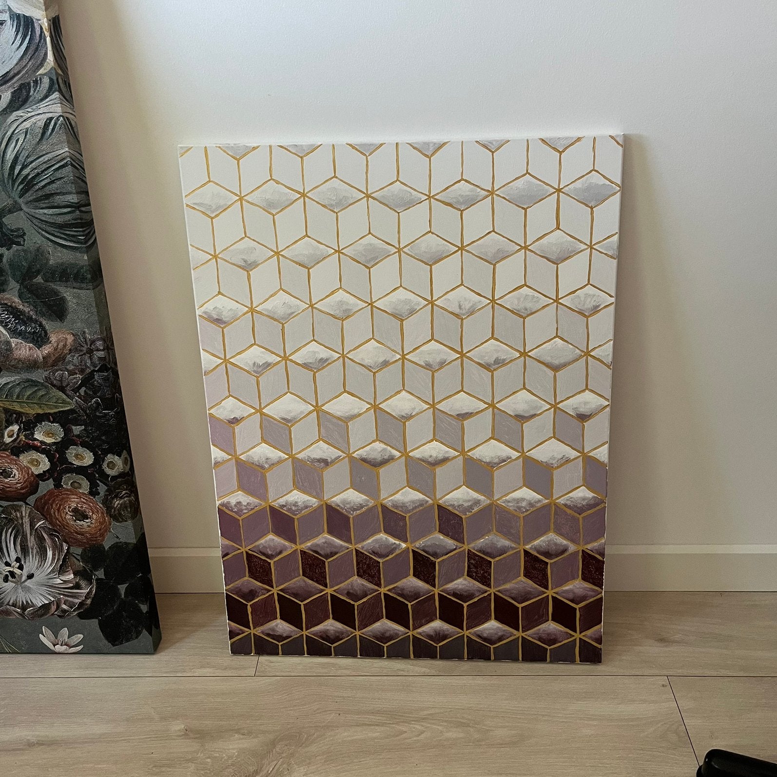 Schilderij 80x50, Antiek en Kunst, Kunst | Schilderijen | Modern, Ophalen, Abstract, Acrylverf, Handgeschilderd