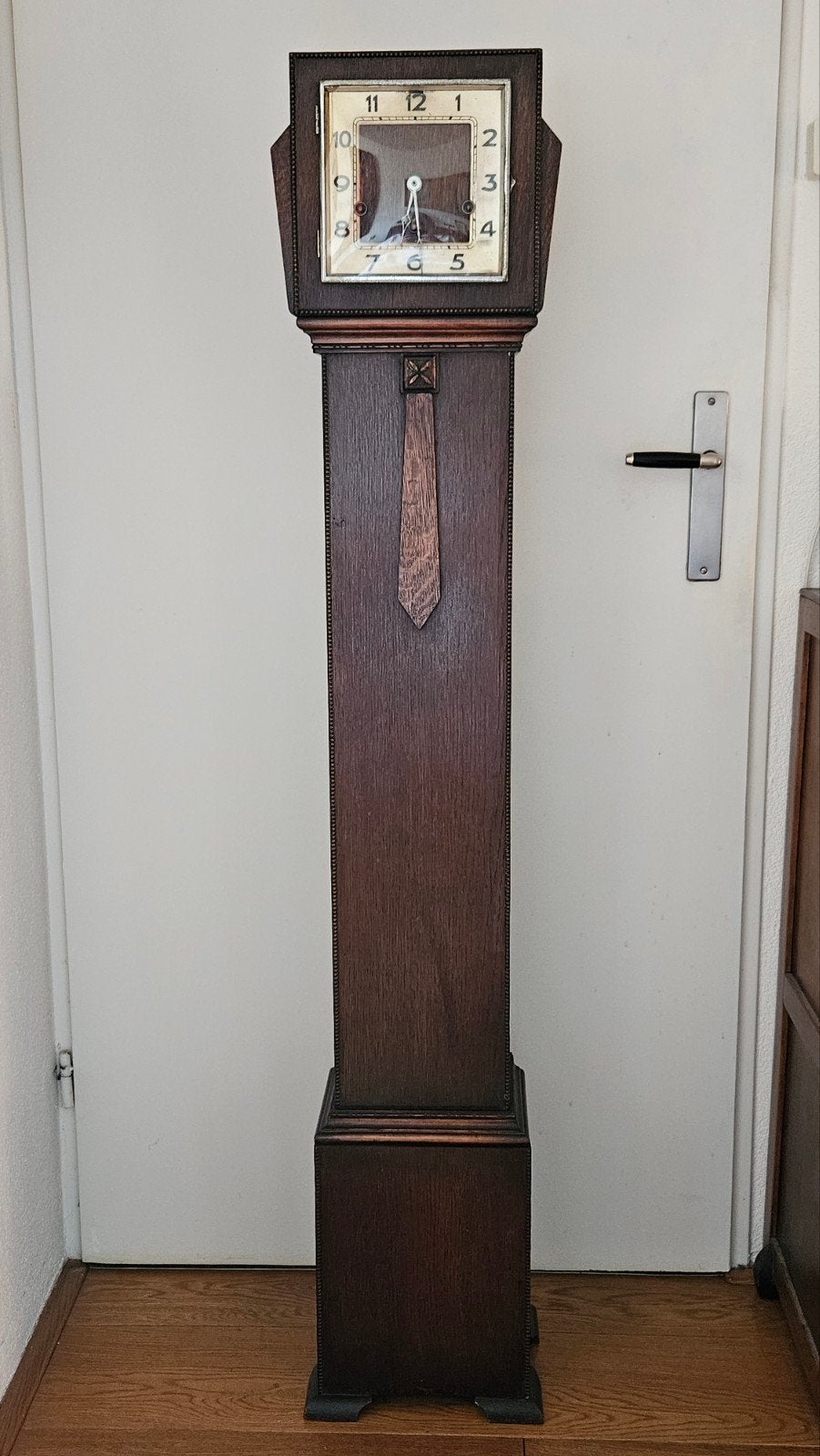 Antieke staande klok, baby pendule, rond 1920, Ophalen