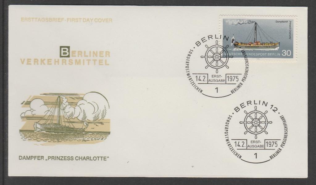 Duitsland - Berlijn - FDC stoomschip prinses Charlotte, Verzenden, BRD, Postfris