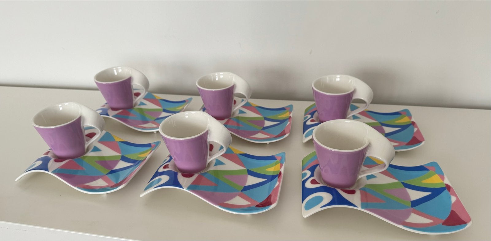 Villeroy & Boch NewWave Caffè - 6 kop en schotel sets, Ophalen, Villeroy & Boch, Zo goed als nieuw, Modern