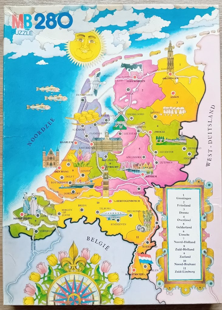 Legpuzzel Nederland, Ophalen, Minder dan 500 stukjes, Gebruikt, Legpuzzel