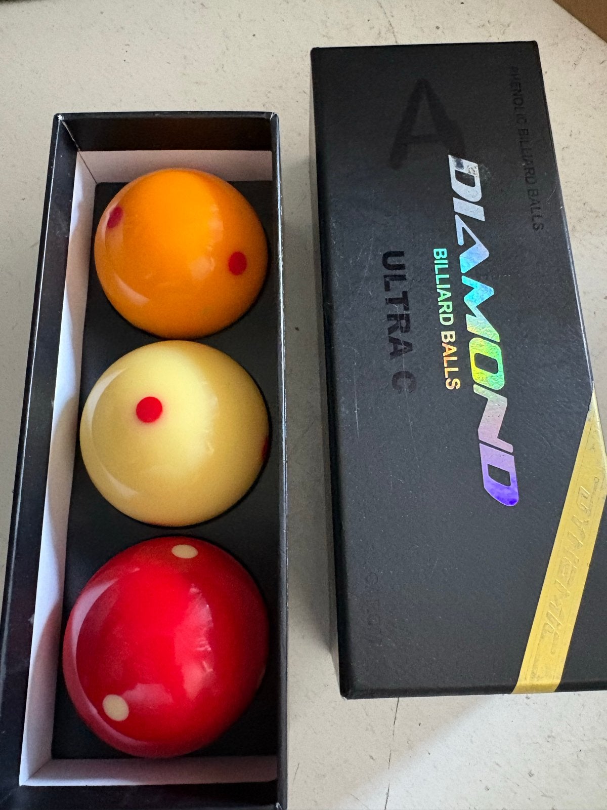 Diamond Carom Biljartballen Set zgan!, Ophalen of Verzenden, Zo goed als nieuw, Keu of Ballen