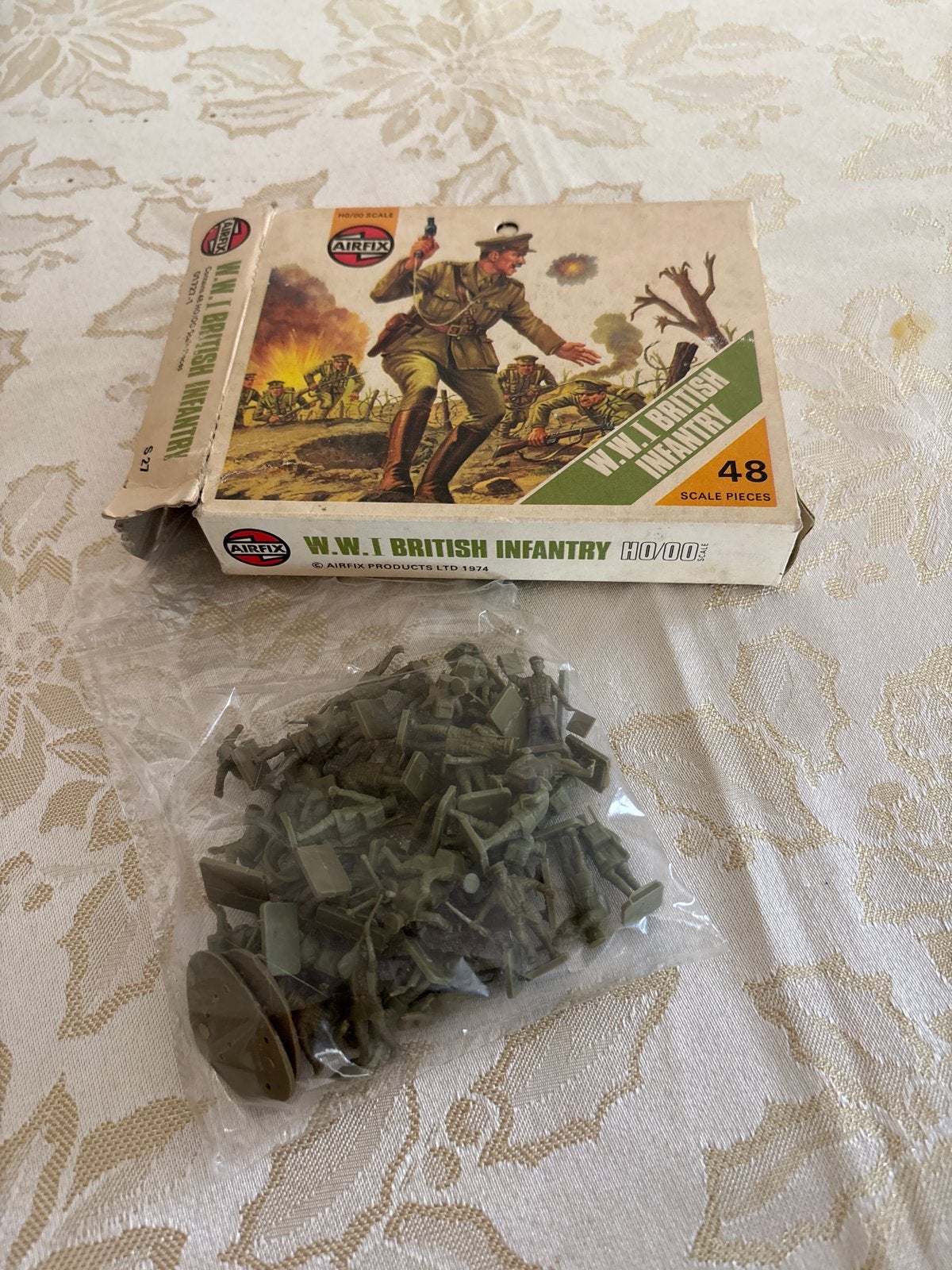 Airfix W.W.I British Infantry HO/OO - 48 schaalstukken, Ophalen of Verzenden, Gebruikt, 1:50 of kleiner, Figuur of Figuren
