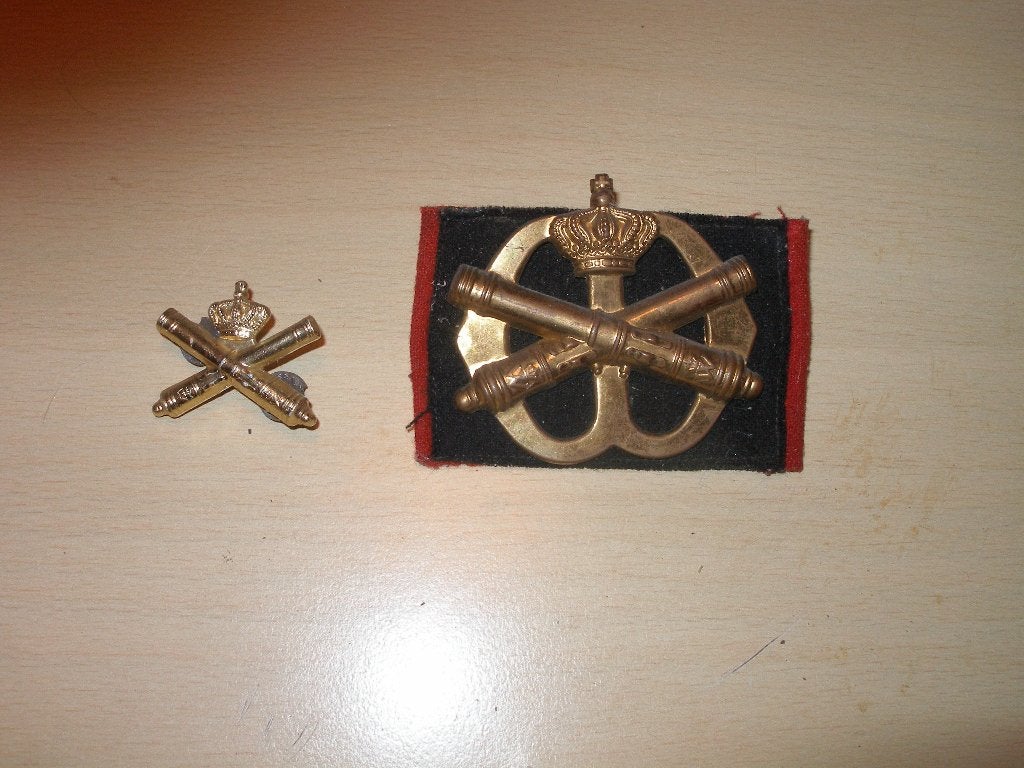 Emblemen Veldartillerie, Ophalen of Verzenden, Landmacht, Nederland, Embleem of Badge