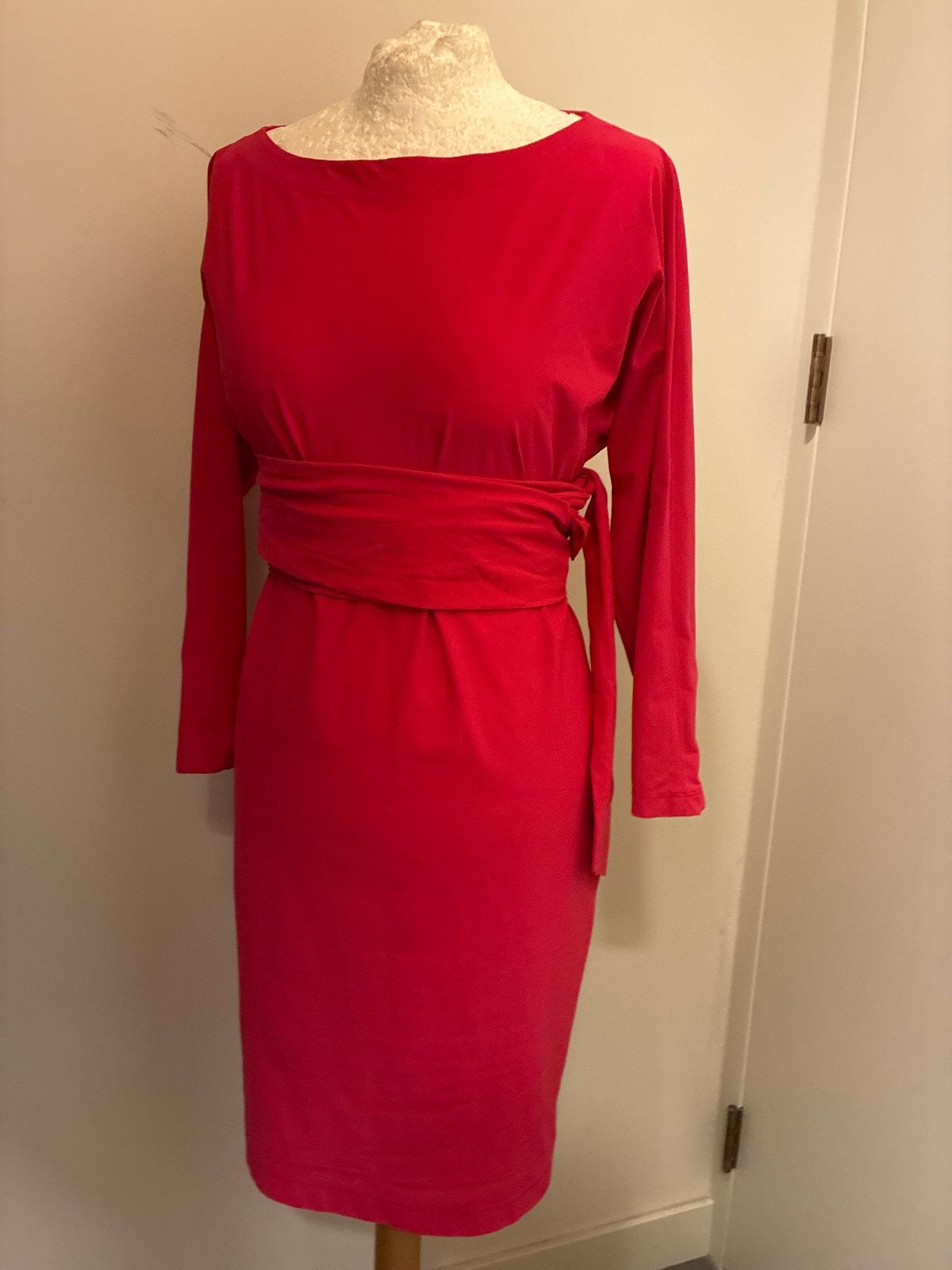 La Dress Carla zgan roze jurk xxs of s travelstof sash, Ophalen of Verzenden, Zo goed als nieuw, Knielengte, Maat 36 (S)