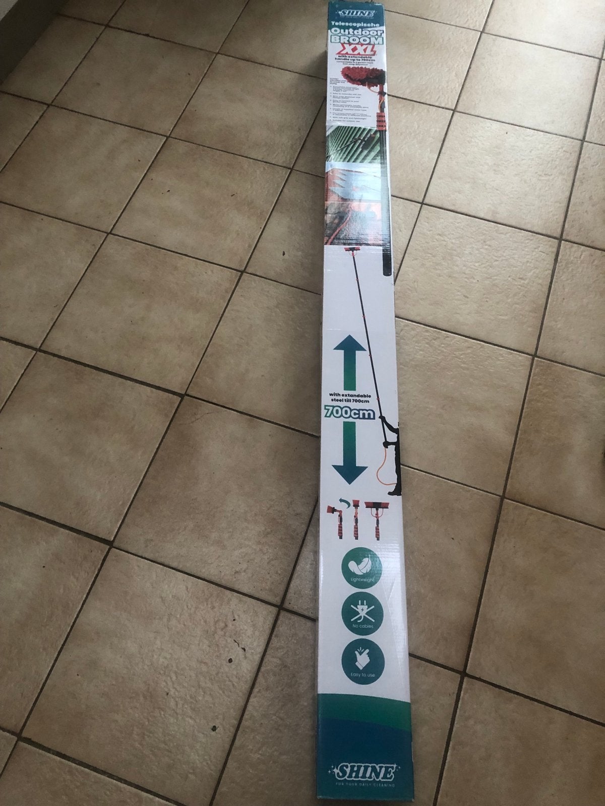 Telescopische Outdoor Bezem XXL - 7m uitschuifbaar, Ophalen, Nieuw, Bezem