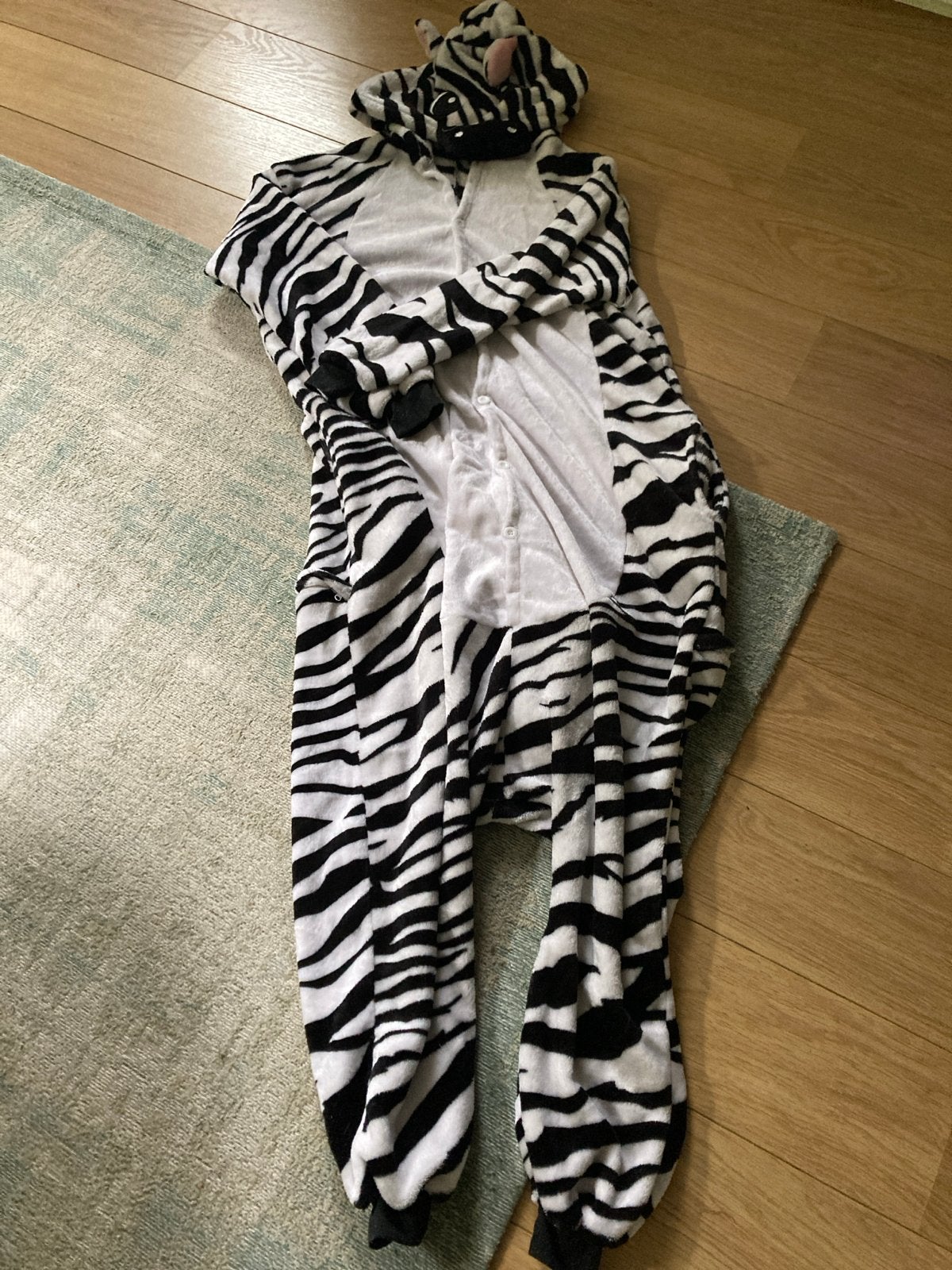 Zebra Onesie  maar L Comfortabel en Speels, Ophalen of Verzenden, Gedragen, Maat 42/44 (L), Zwart