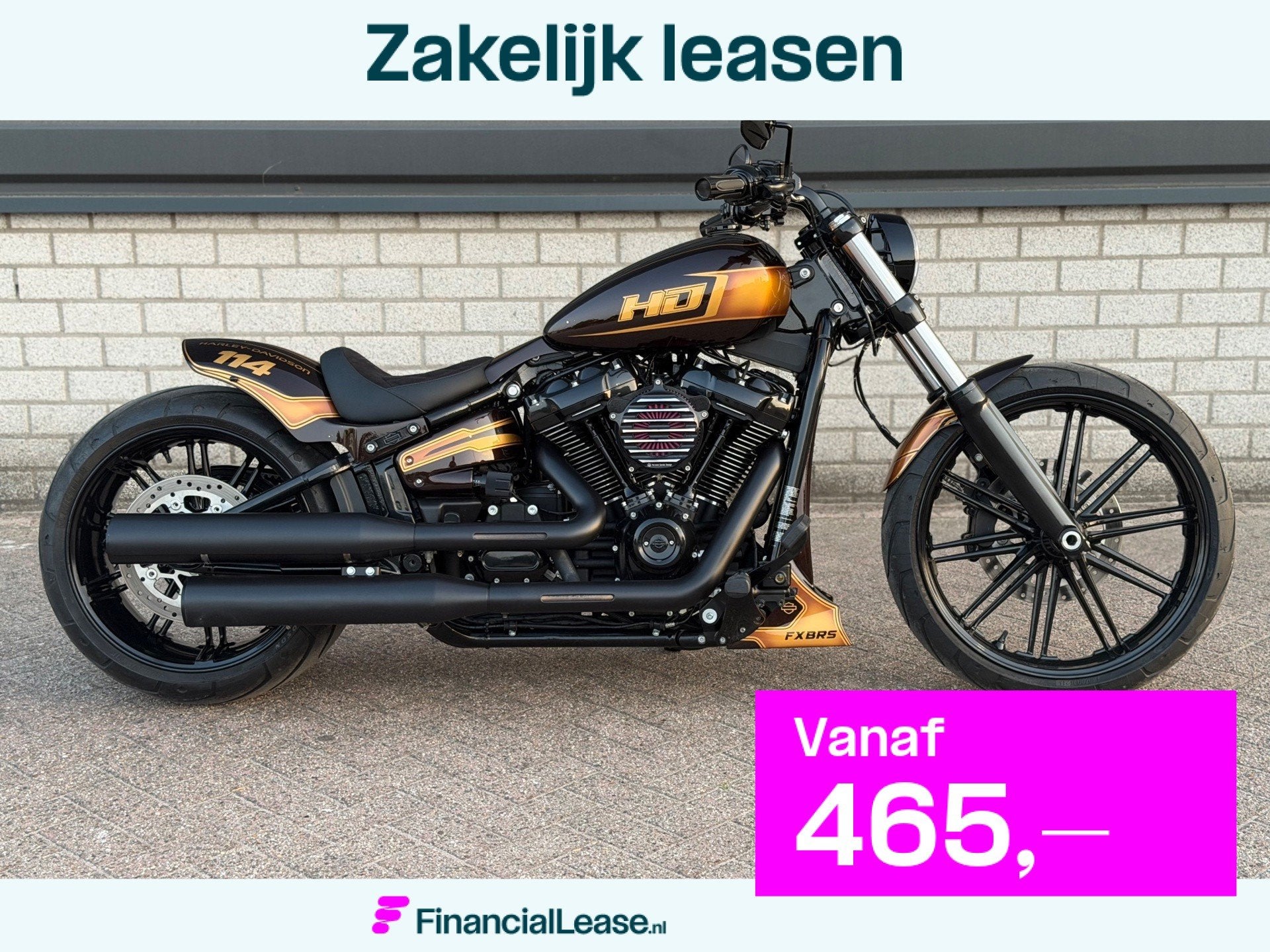Harley Davidson FXBRS Softail Breakout 114 Custom BJ 2020, LED Verlichting, Chopper, Bedrijf, Meer dan 35 kW