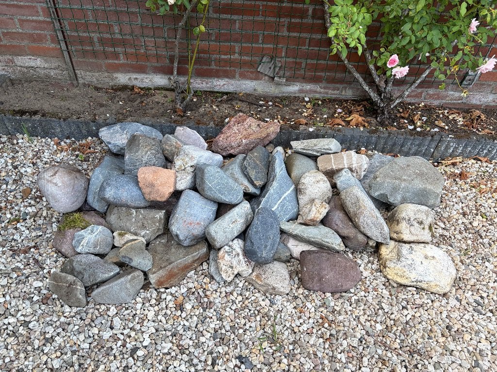 Partijtje maaskeien in diverse formaten, Tuin en Terras, Ophalen, Gebruikt, Kei
