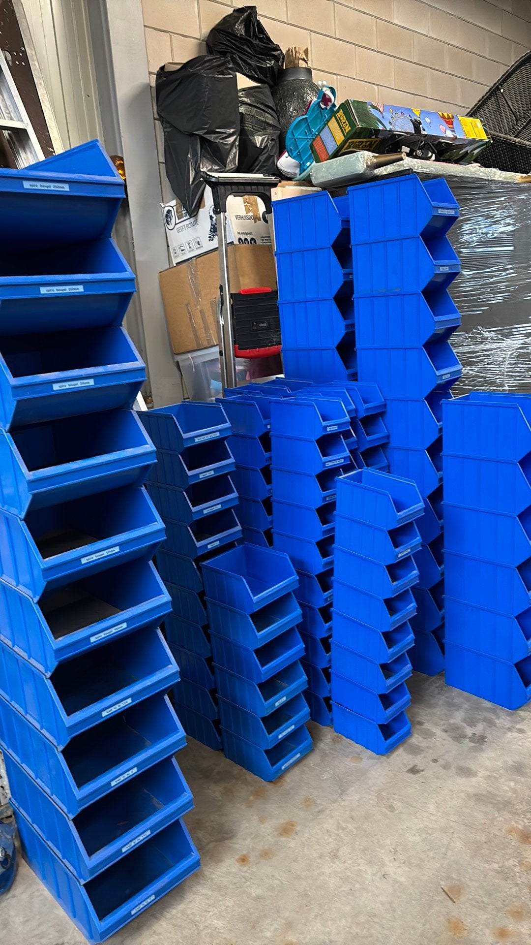 Overtoom Magazijnbakken - Blauw Kunststof, Ophalen