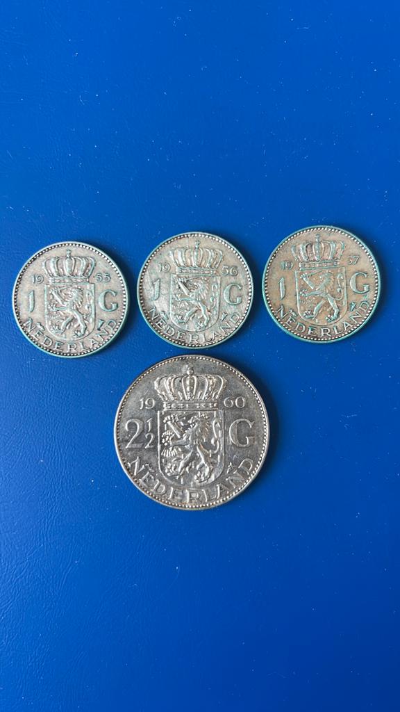 Zilvergeld Juliana, Postzegels en Munten, Munten | Nederland, Ophalen of Verzenden, Koningin Juliana