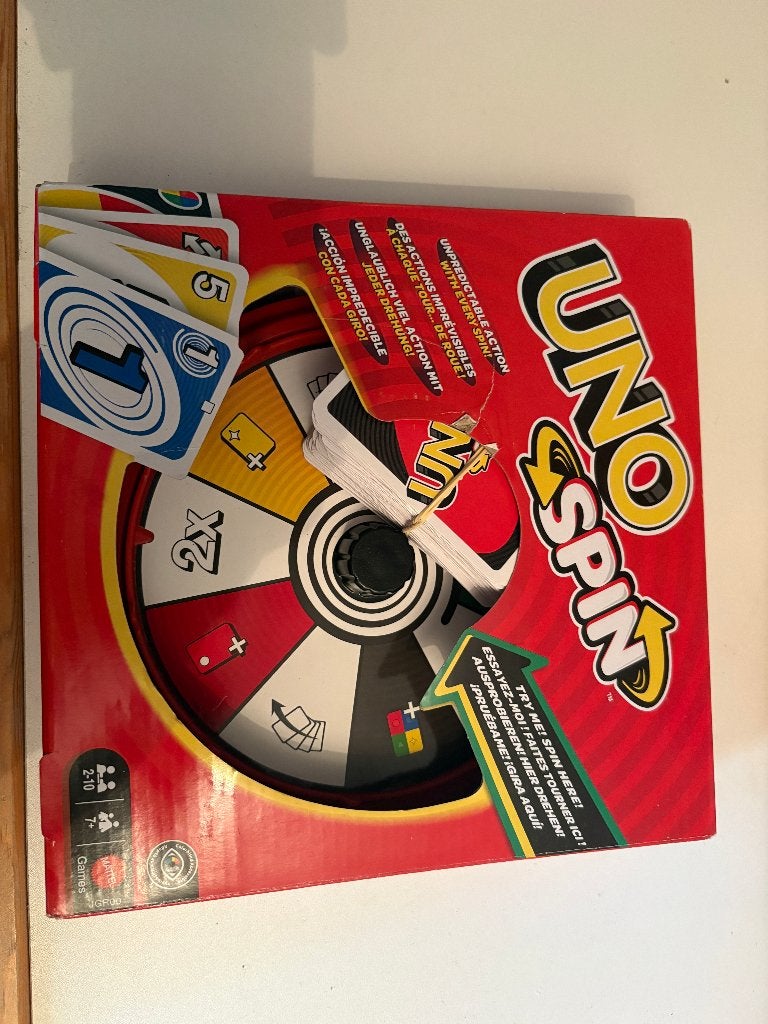 Uno spin, Een of twee spelers, Ophalen of Verzenden, Zo goed als nieuw, Mattel
