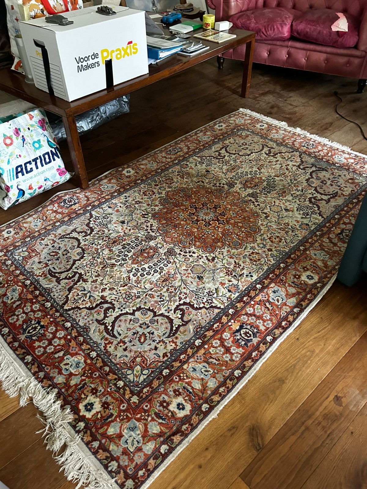 Perzisch tapijt, Huis en Inrichting, Stoffering | Tapijten en Kleden, Ophalen, Gebruikt, Rechthoekig, 200 cm of meer