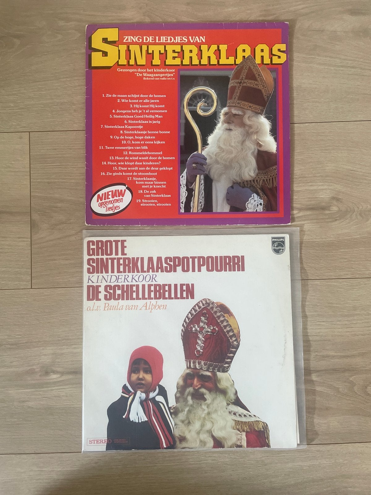 Sinterklaas Vinyl LP's - De Schellebellen & De Waagzangertje, Ophalen of Verzenden, Gebruikt, 12 inch, LP