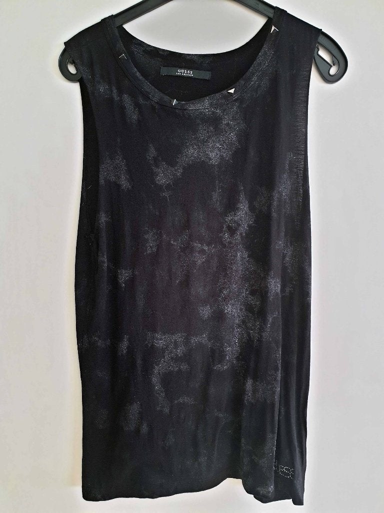 Prachtig zwart+ grijs Guess shirt/tuniek,Los Angelos, Guess, Zwart, Ophalen of Verzenden, Zo goed als nieuw