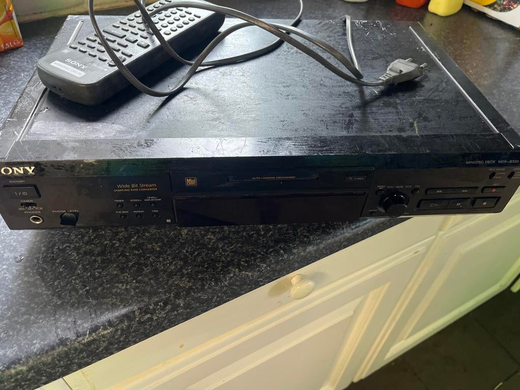 Sony Minidisc Deck MDS-JE520 - gebruikte staat, Audio, Tv en Foto, Walkmans, Discmans en Minidiscspelers, Ophalen, Minidisc-recorder