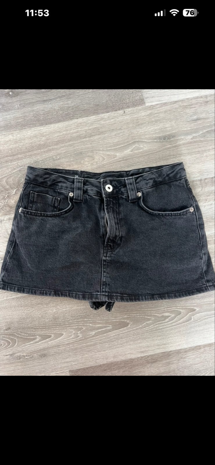 Stradivarius Skort spijkerrok, Kleding | Dames, Maat 38/40 (M), Zwart, Ophalen of Verzenden, Zo goed als nieuw