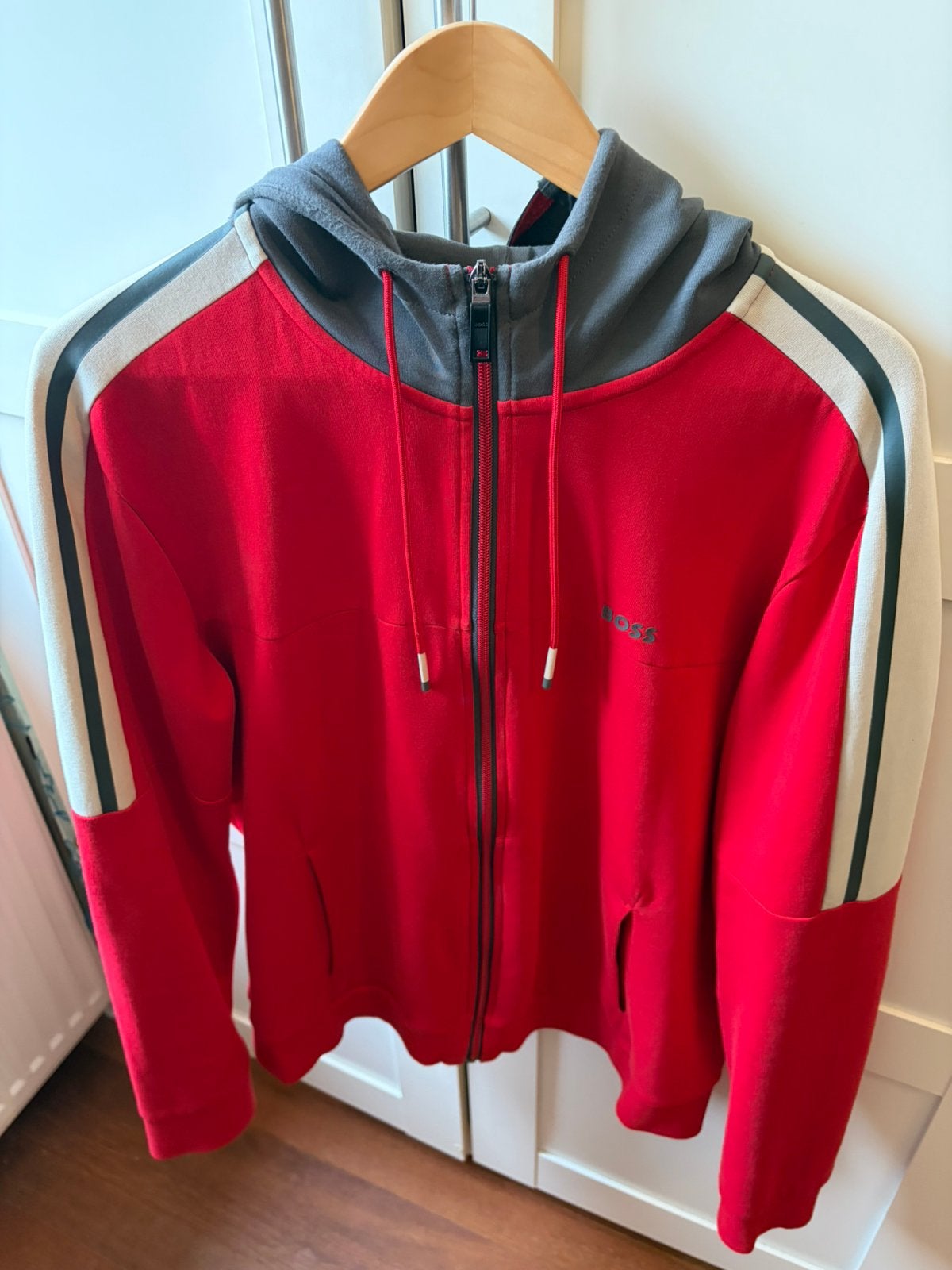 Hoodie Hugo Boss Green, Ophalen of Verzenden, Gedragen, Maat 56/58 (XL), Rood