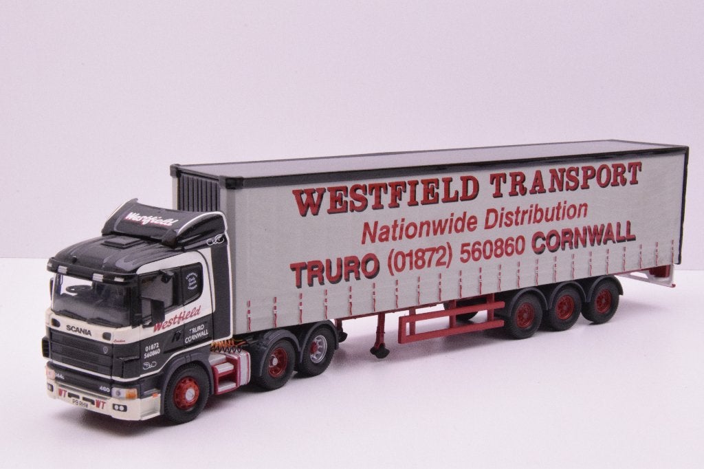 Scania 124  '' Westfield transport  '' Corgi, Ophalen of Verzenden, Zo goed als nieuw, Bus of Vrachtwagen, Corgi