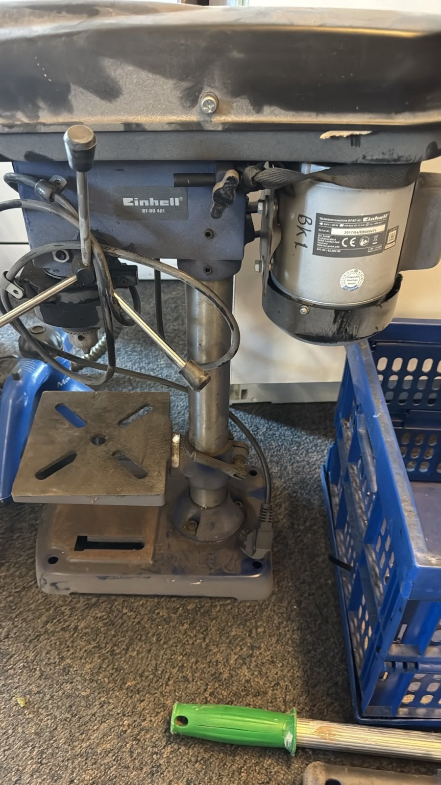 Einhell BT-BD 401 Kolomboormachine - Gebruikt, Doe-het-zelf en Verbouw, Ophalen, Gebruikt, Minder dan 400 watt, Kolomboormachine