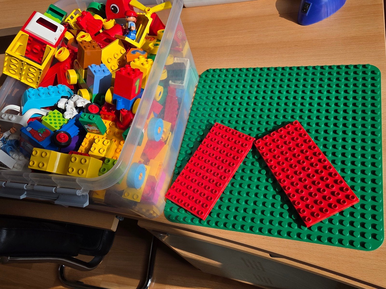 Grote verzameling LEGO Duplo met grondplaten, Kinderen en Baby's, Ophalen, Gebruikt, Losse stenen, Duplo