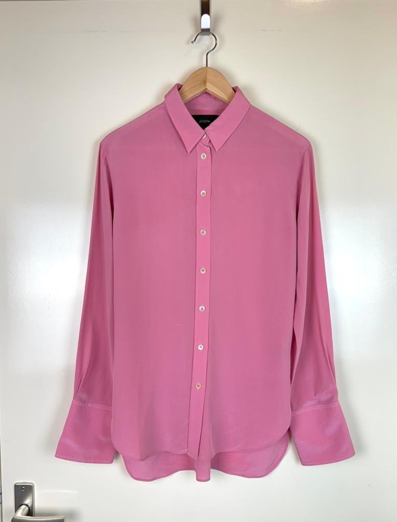 Joseph silk pink blush blouse shirt luxury relaxed S, Ophalen of Verzenden, Zo goed als nieuw