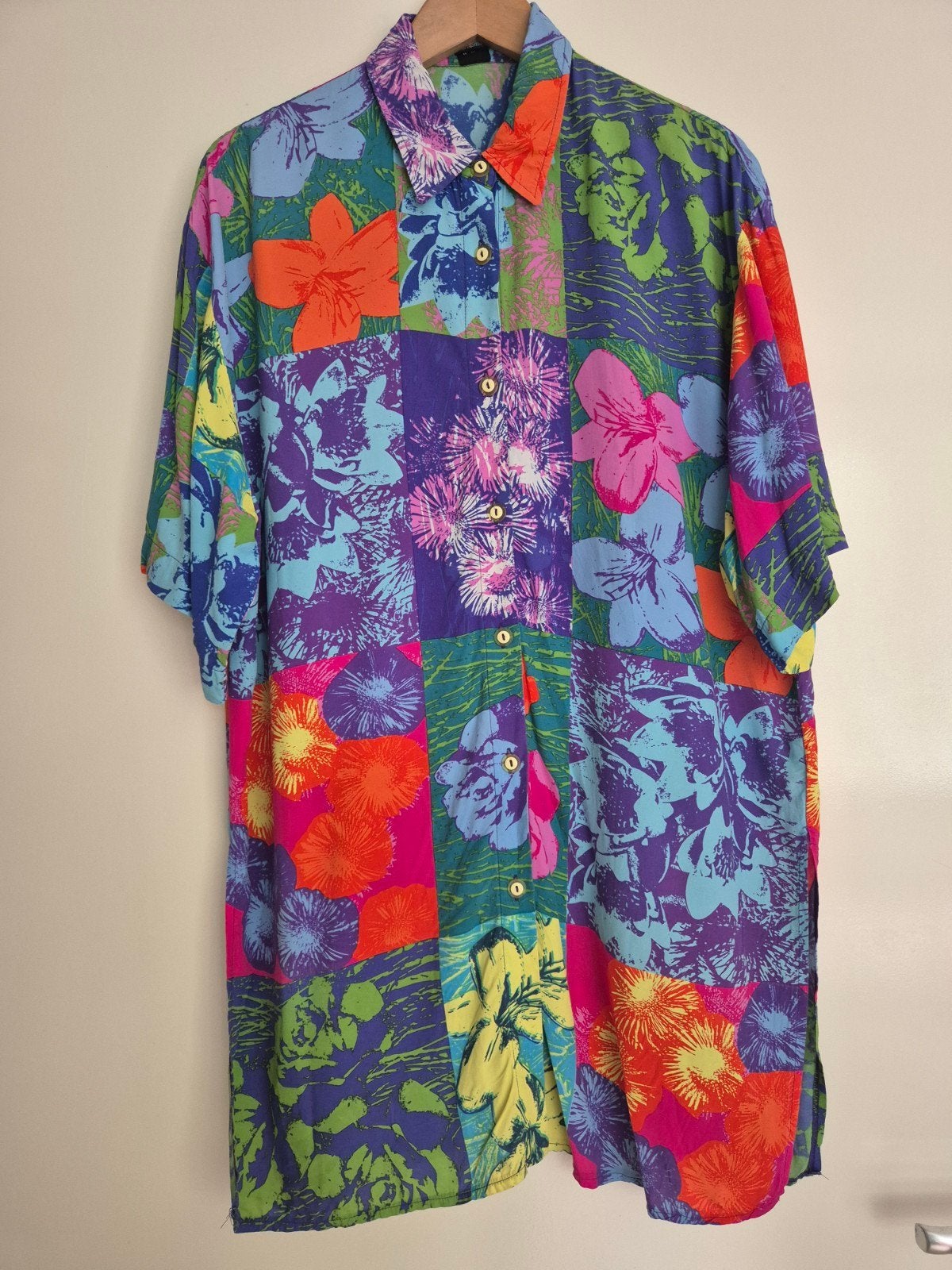 Vintage Blouse | maat 38 | Pop art 90's print, Maat 38/40 (M), Meerkleurig, Ophalen of Verzenden, Zo goed als nieuw