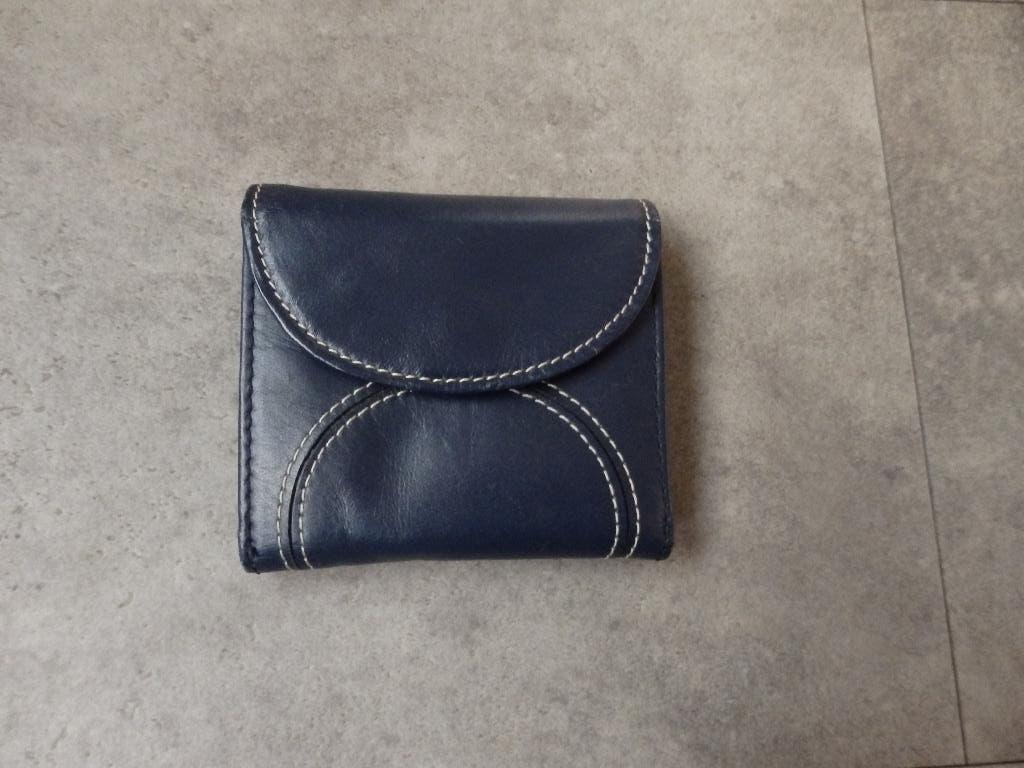zgan Leren Linea Vero portemonnee portefeuille, Overige merken, Blauw, Ophalen of Verzenden, Zo goed als nieuw