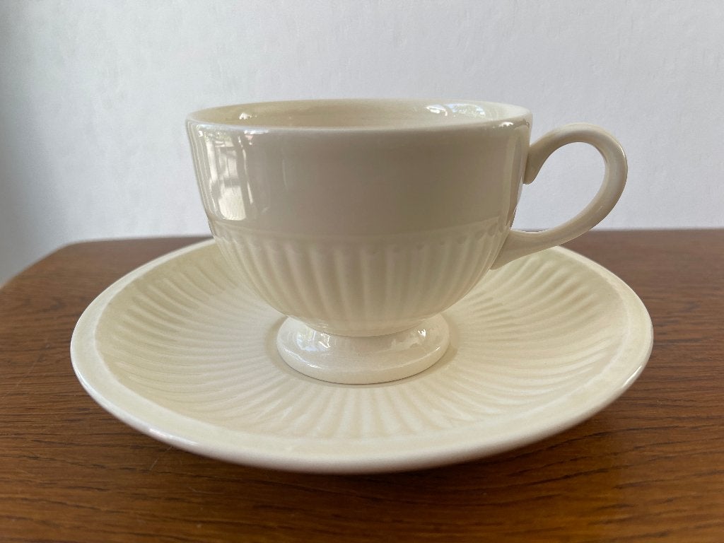 Wedgwood "Edme Plain" Kop en Schotel Nieuw, Nieuw, Ophalen of Verzenden, Overige stijlen, Kop(pen) en/of Schotel(s)