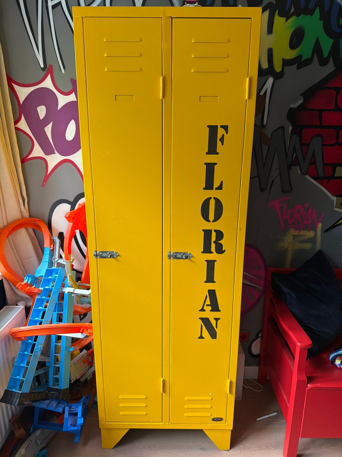 Industriële locker kast met naam 'FLORIAN', Ophalen, Gebruikt