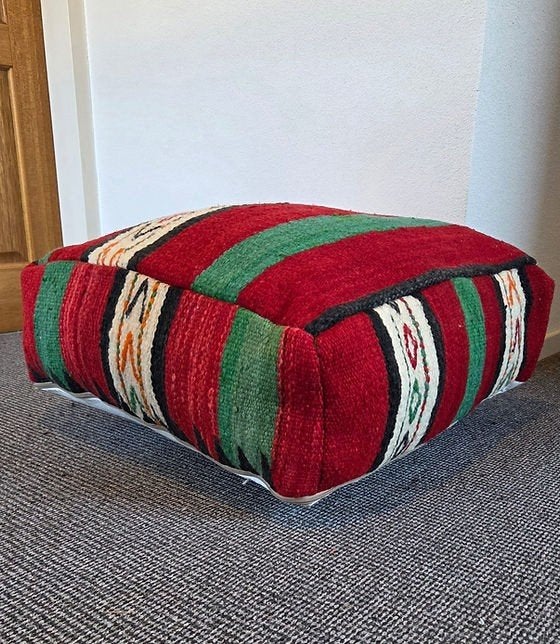 Marokkaanse vintage berber poef, poefs marokko, Huis en Inrichting, Banken | Voetenbanken en Poefen, Ophalen of Verzenden, Nieuw