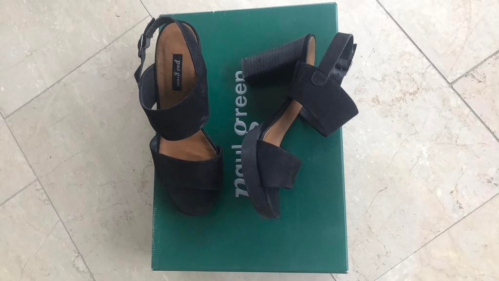 Paul Green sandalen met brede hak, zwart, maat 4, Kleding | Dames, Schoenen, Zwart, Zo goed als nieuw, Sandalen of Muiltjes, Ophalen of Verzenden